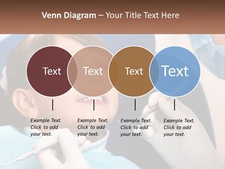 A Young Boy Getting His Teeth Checked By A Dentist PowerPoint Template