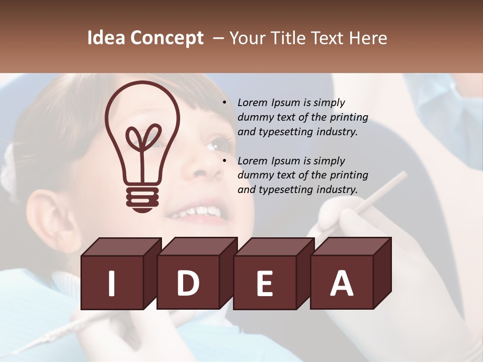 A Young Boy Getting His Teeth Checked By A Dentist PowerPoint Template