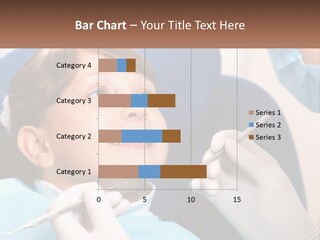 A Young Boy Getting His Teeth Checked By A Dentist PowerPoint Template