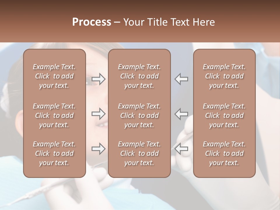 A Young Boy Getting His Teeth Checked By A Dentist PowerPoint Template