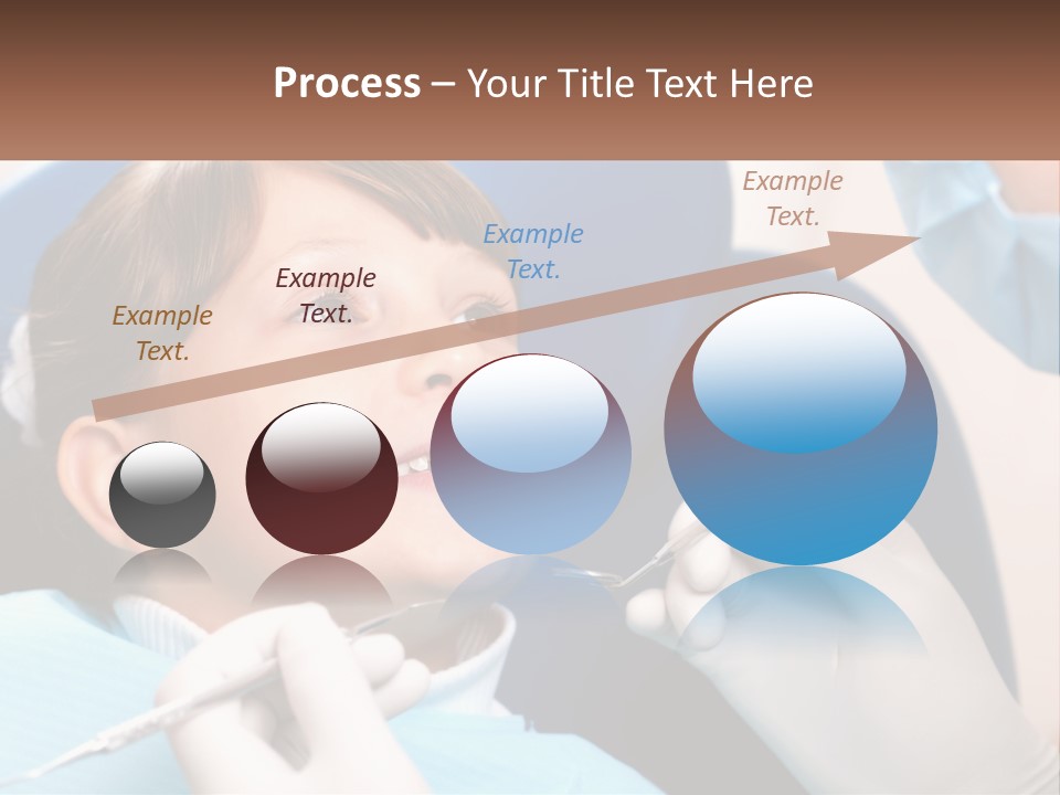 A Young Boy Getting His Teeth Checked By A Dentist PowerPoint Template