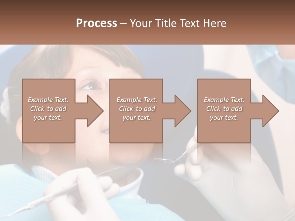 A Young Boy Getting His Teeth Checked By A Dentist PowerPoint Template