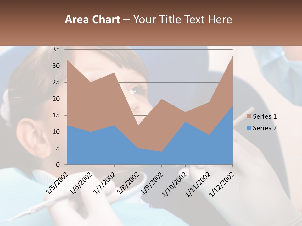 A Young Boy Getting His Teeth Checked By A Dentist PowerPoint Template