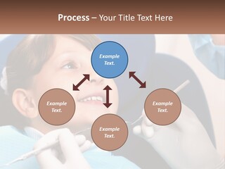 A Young Boy Getting His Teeth Checked By A Dentist PowerPoint Template