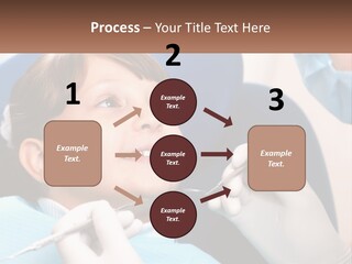 A Young Boy Getting His Teeth Checked By A Dentist PowerPoint Template