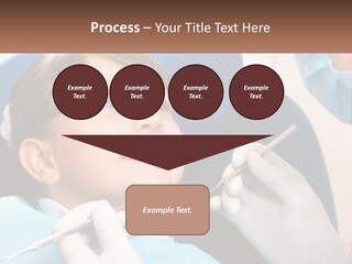 A Young Boy Getting His Teeth Checked By A Dentist PowerPoint Template