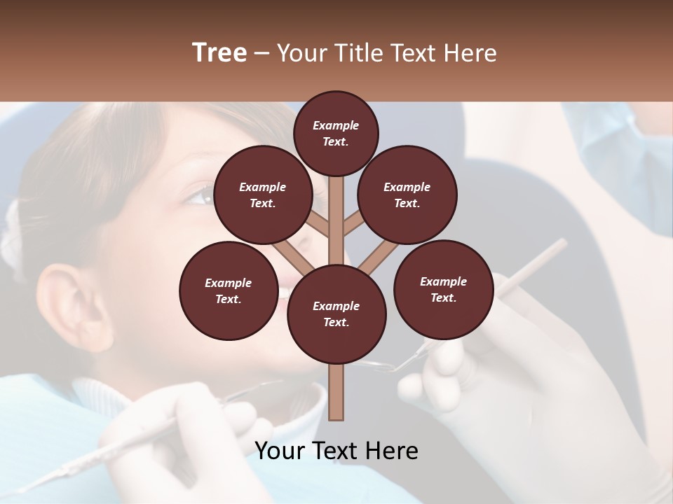 A Young Boy Getting His Teeth Checked By A Dentist PowerPoint Template