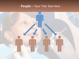A Young Boy Getting His Teeth Checked By A Dentist PowerPoint Template