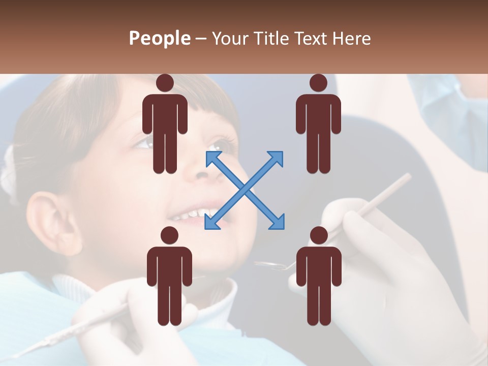 A Young Boy Getting His Teeth Checked By A Dentist PowerPoint Template