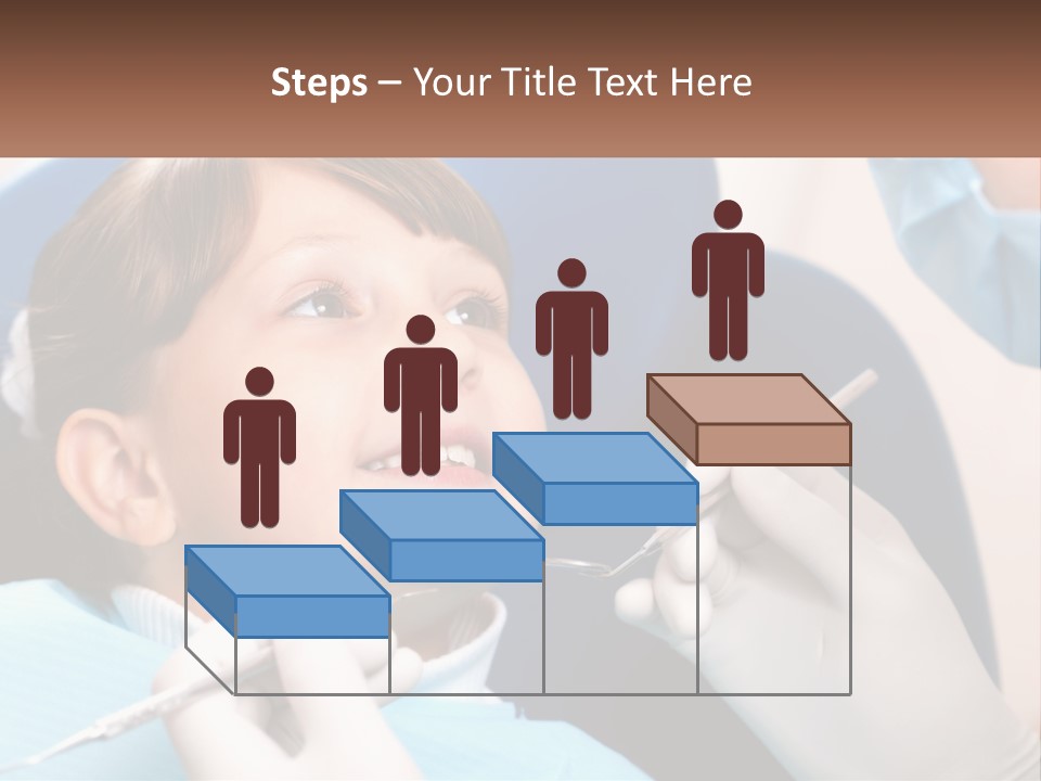 A Young Boy Getting His Teeth Checked By A Dentist PowerPoint Template
