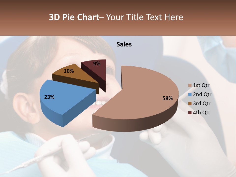 A Young Boy Getting His Teeth Checked By A Dentist PowerPoint Template