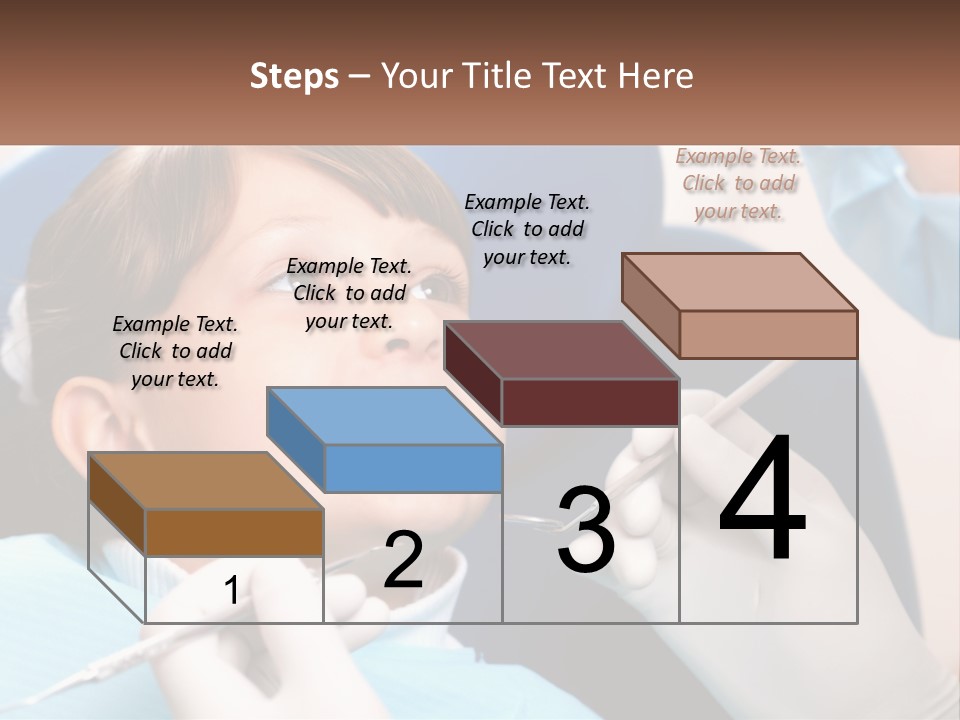 A Young Boy Getting His Teeth Checked By A Dentist PowerPoint Template