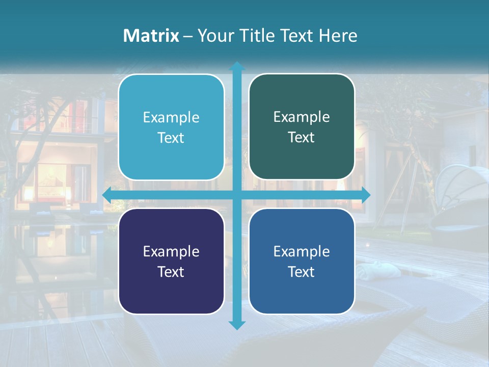 A House With A Pool In The Middle Of It PowerPoint Template