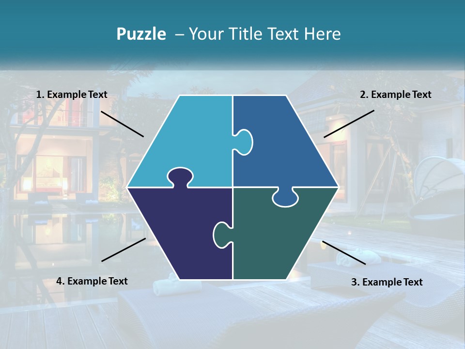 A House With A Pool In The Middle Of It PowerPoint Template