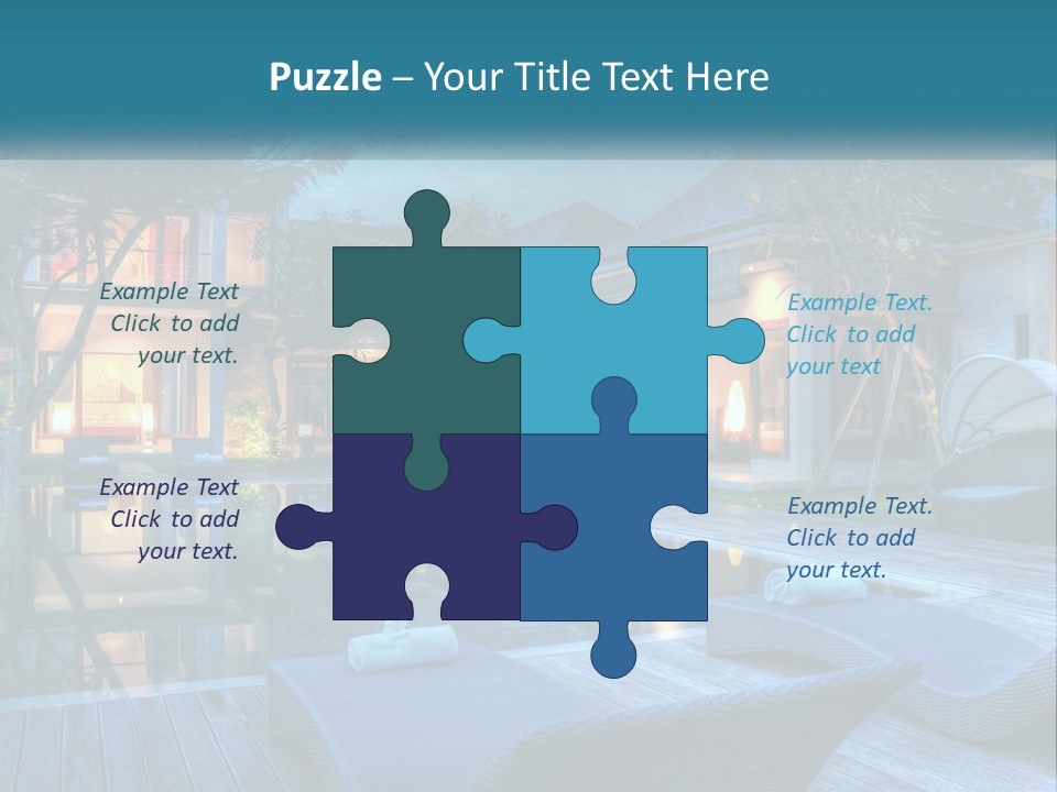 A House With A Pool In The Middle Of It PowerPoint Template