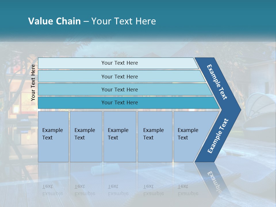 A House With A Pool In The Middle Of It PowerPoint Template