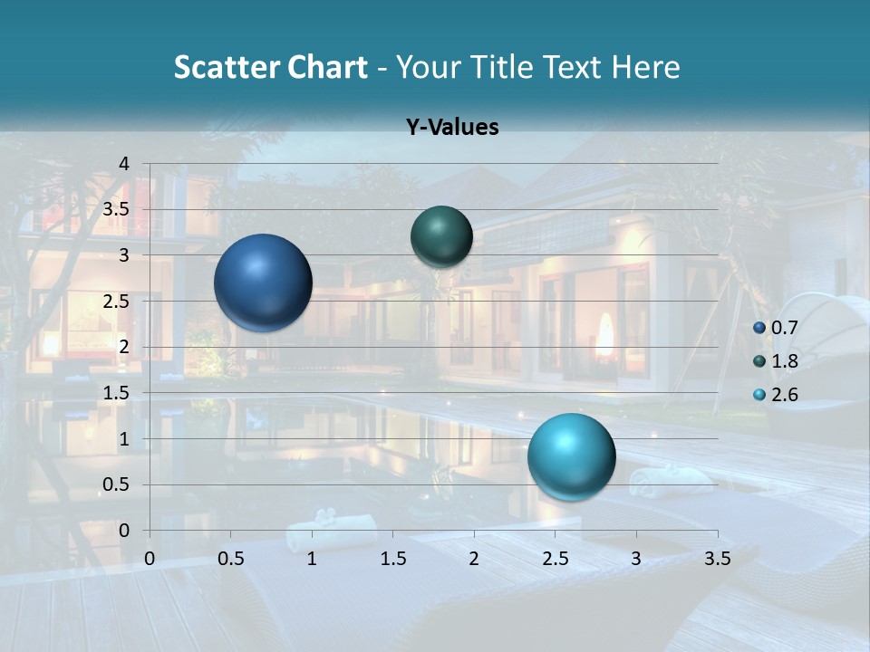A House With A Pool In The Middle Of It PowerPoint Template