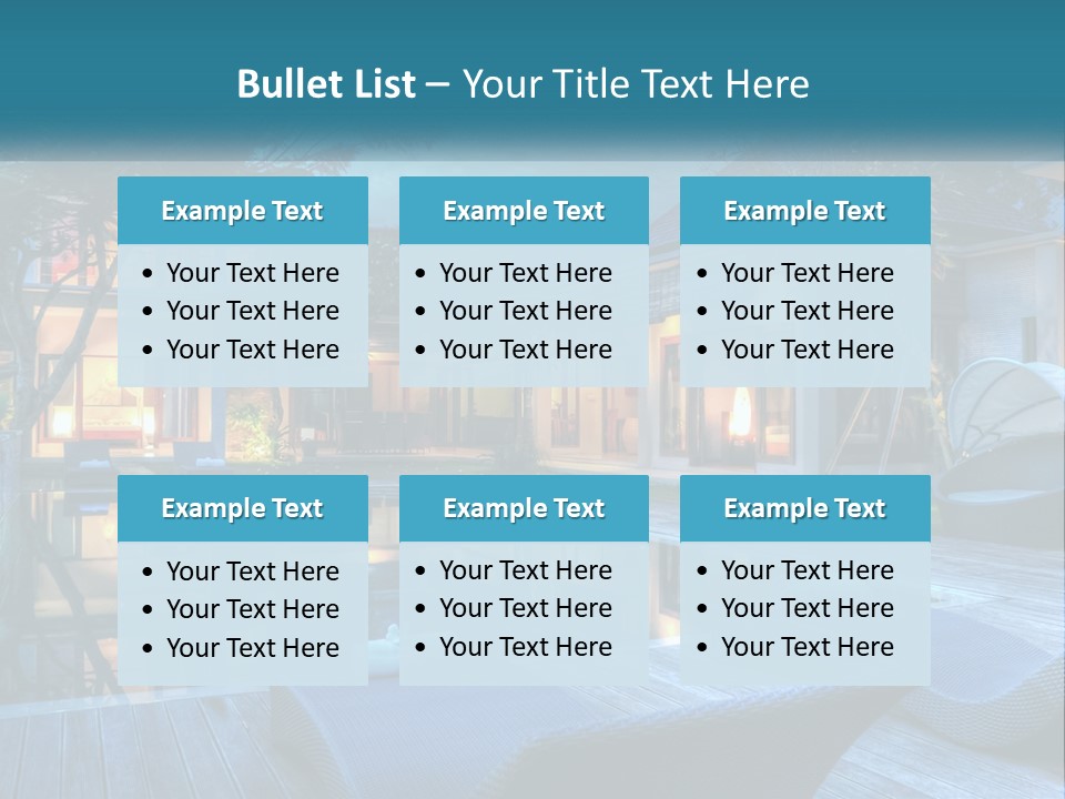 A House With A Pool In The Middle Of It PowerPoint Template