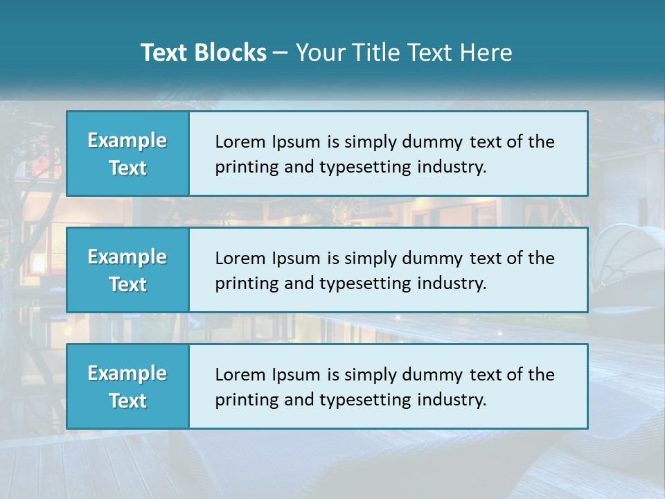 A House With A Pool In The Middle Of It PowerPoint Template
