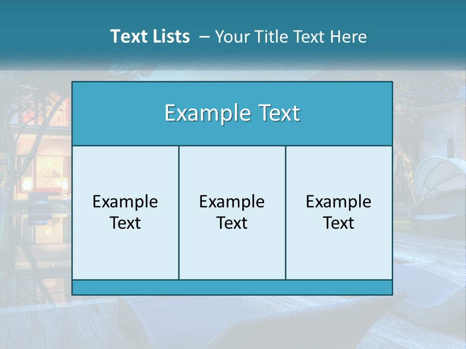 A House With A Pool In The Middle Of It PowerPoint Template