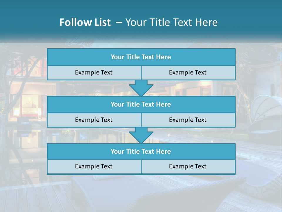 A House With A Pool In The Middle Of It PowerPoint Template