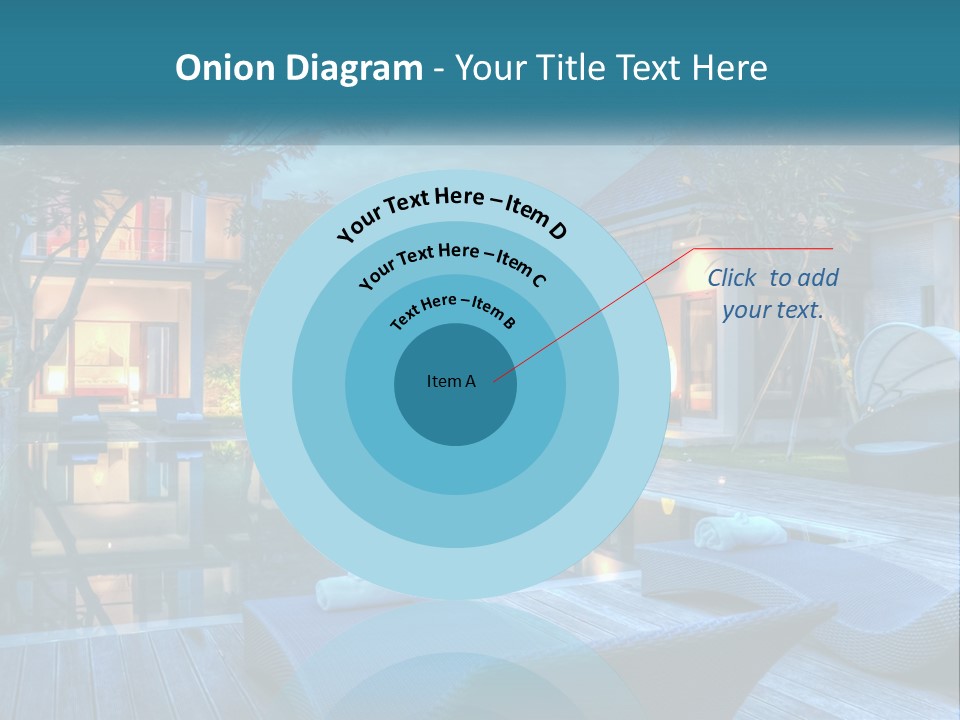 A House With A Pool In The Middle Of It PowerPoint Template