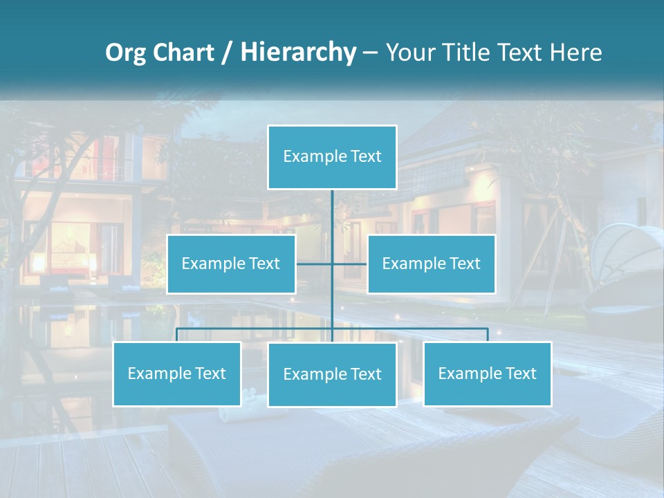 A House With A Pool In The Middle Of It PowerPoint Template
