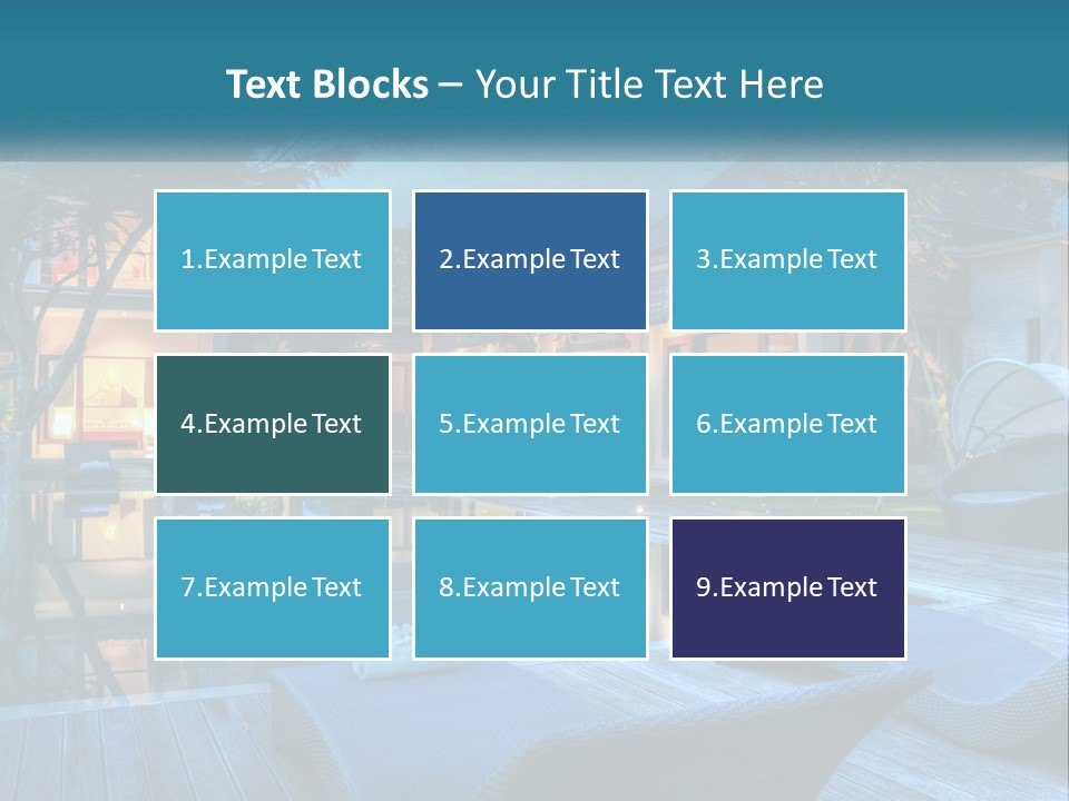A House With A Pool In The Middle Of It PowerPoint Template