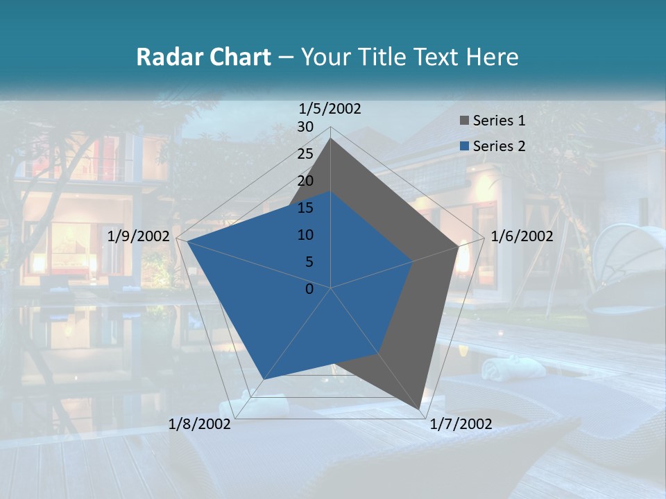 A House With A Pool In The Middle Of It PowerPoint Template