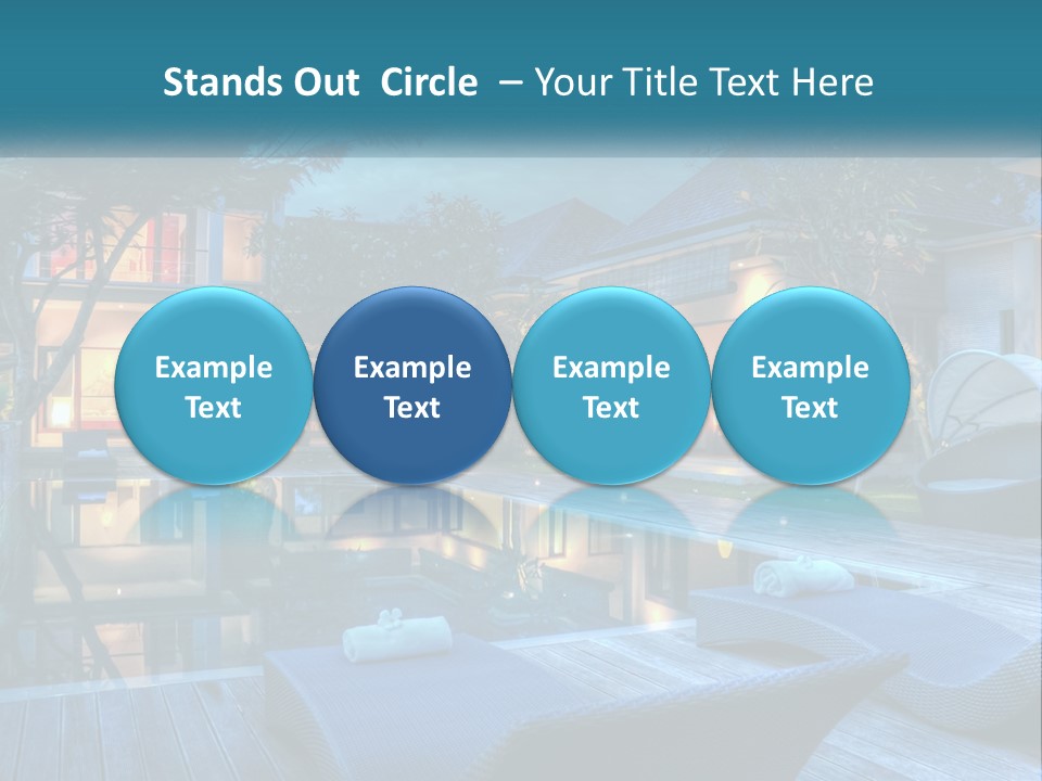 A House With A Pool In The Middle Of It PowerPoint Template