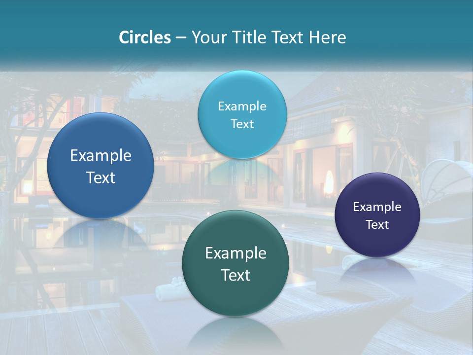 A House With A Pool In The Middle Of It PowerPoint Template
