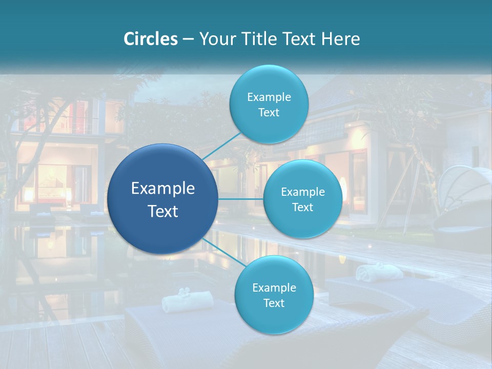 A House With A Pool In The Middle Of It PowerPoint Template