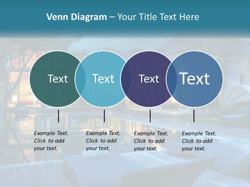 A House With A Pool In The Middle Of It PowerPoint Template