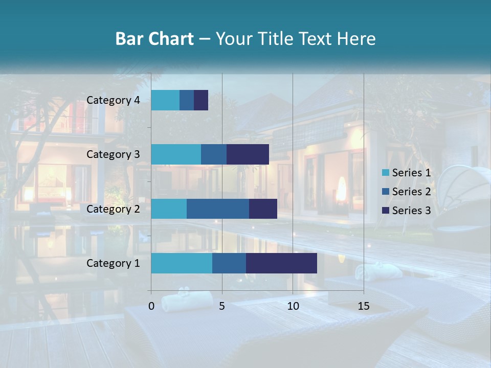 A House With A Pool In The Middle Of It PowerPoint Template