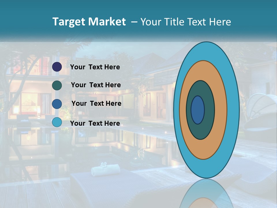 A House With A Pool In The Middle Of It PowerPoint Template