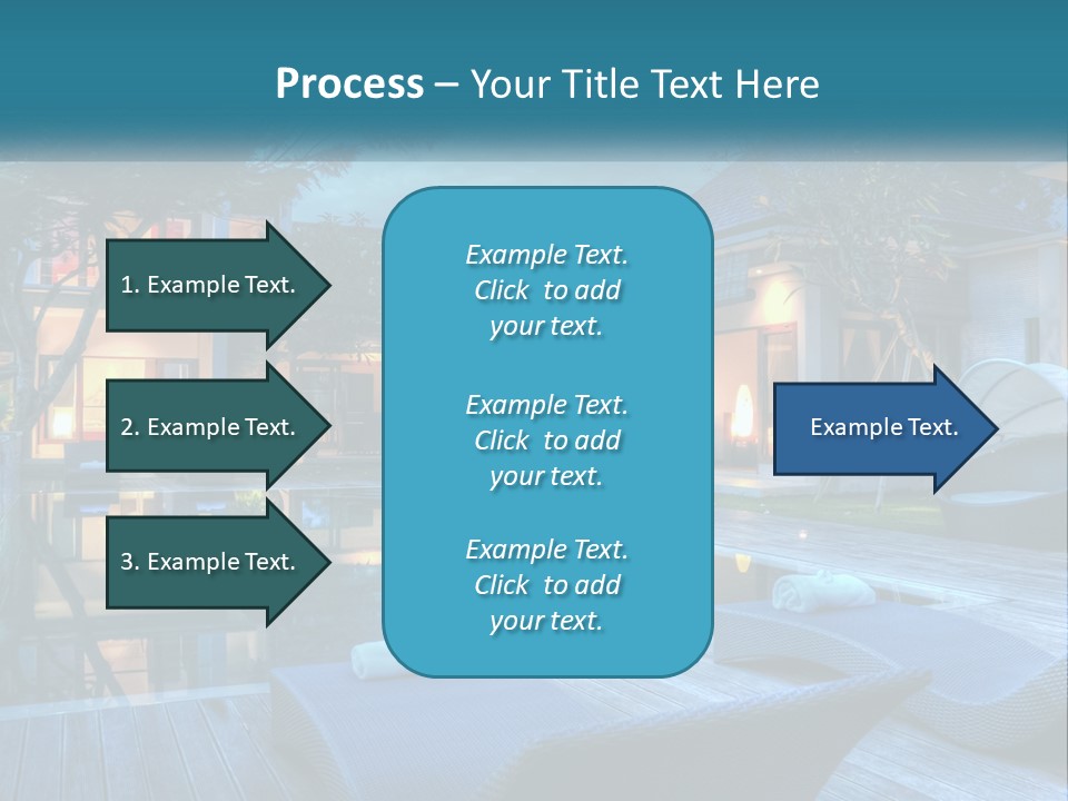 A House With A Pool In The Middle Of It PowerPoint Template