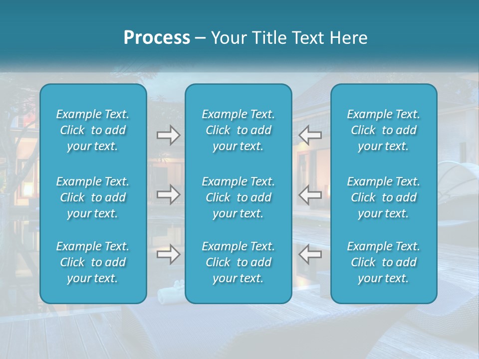 A House With A Pool In The Middle Of It PowerPoint Template
