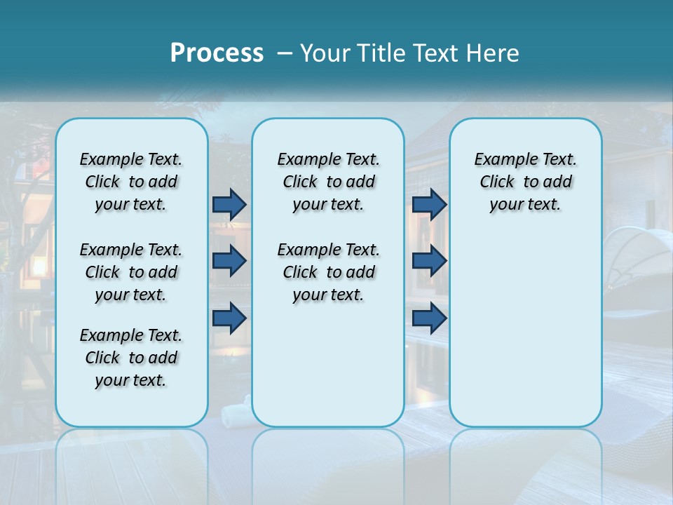 A House With A Pool In The Middle Of It PowerPoint Template