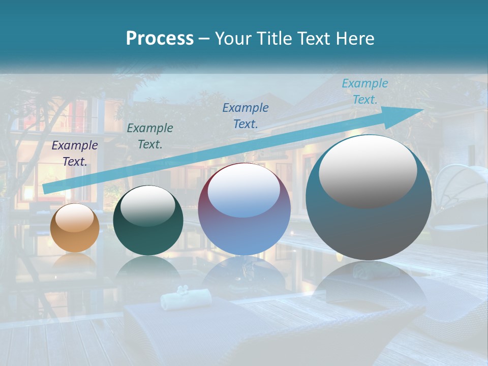 A House With A Pool In The Middle Of It PowerPoint Template