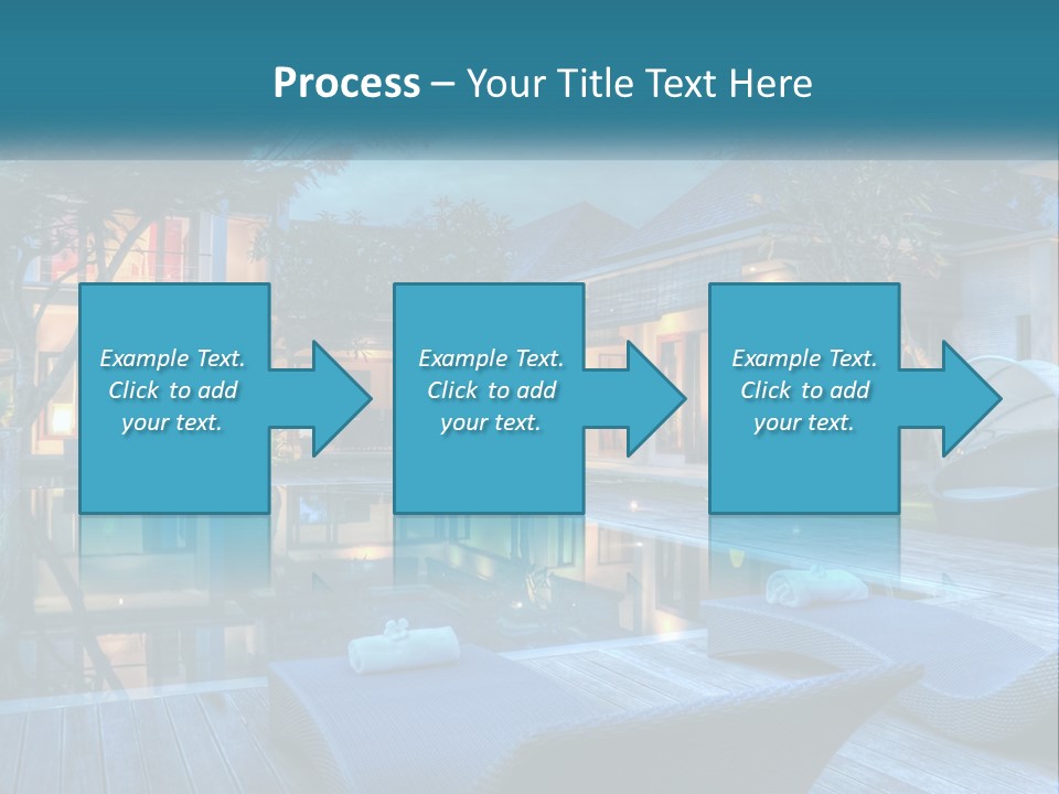 A House With A Pool In The Middle Of It PowerPoint Template