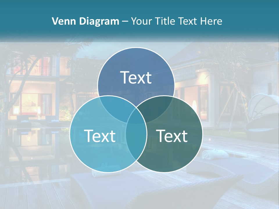 A House With A Pool In The Middle Of It PowerPoint Template