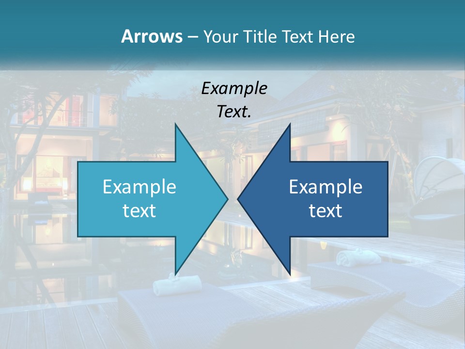 A House With A Pool In The Middle Of It PowerPoint Template