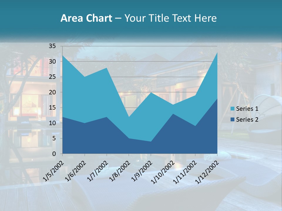 A House With A Pool In The Middle Of It PowerPoint Template