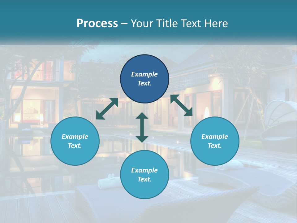 A House With A Pool In The Middle Of It PowerPoint Template