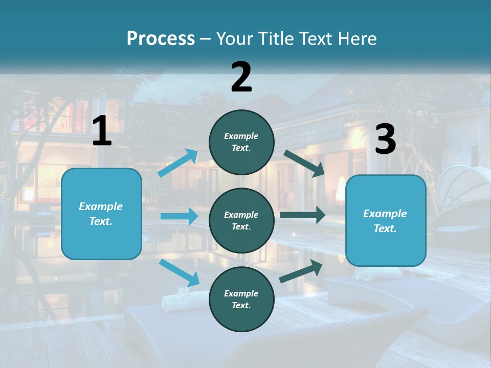 A House With A Pool In The Middle Of It PowerPoint Template