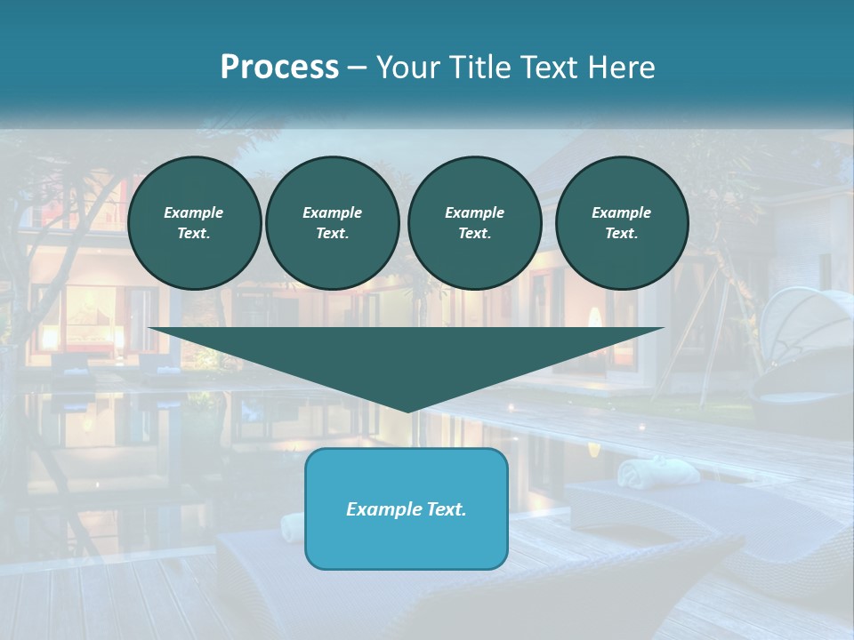 A House With A Pool In The Middle Of It PowerPoint Template