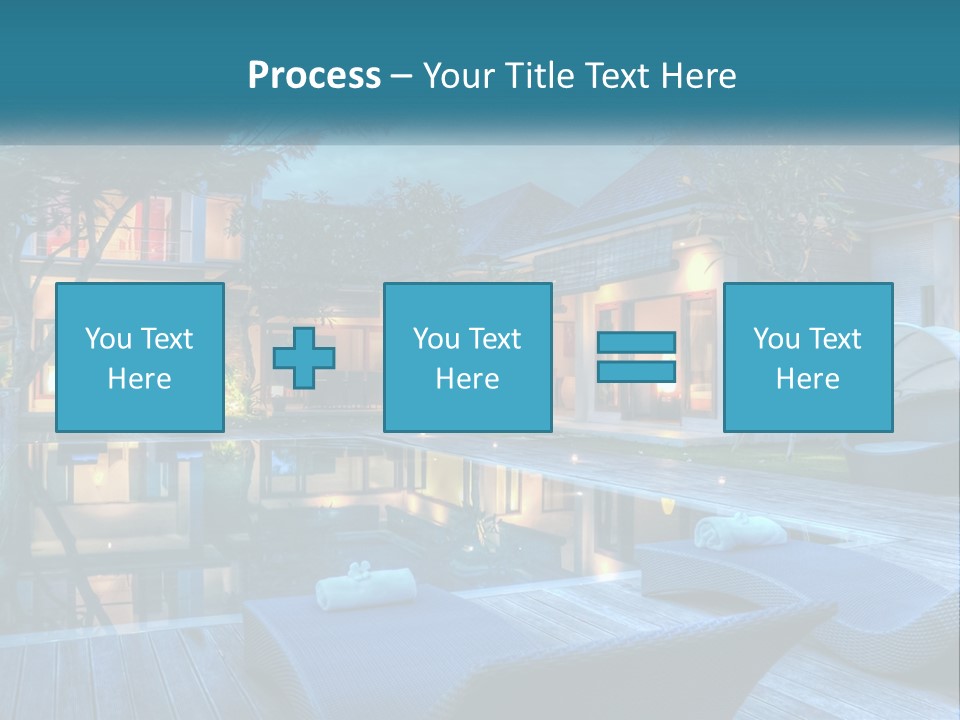 A House With A Pool In The Middle Of It PowerPoint Template