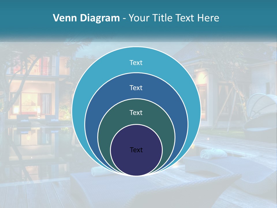 A House With A Pool In The Middle Of It PowerPoint Template