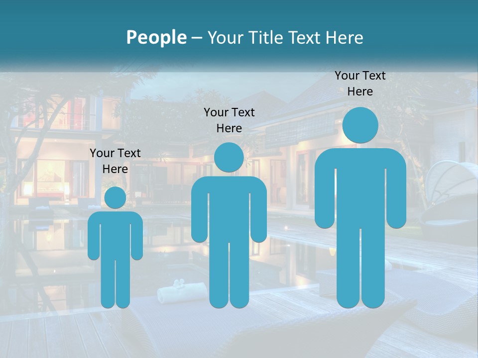 A House With A Pool In The Middle Of It PowerPoint Template