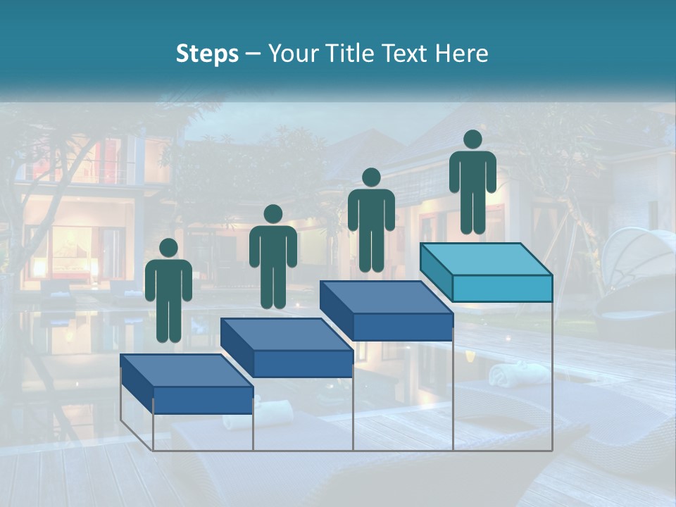 A House With A Pool In The Middle Of It PowerPoint Template